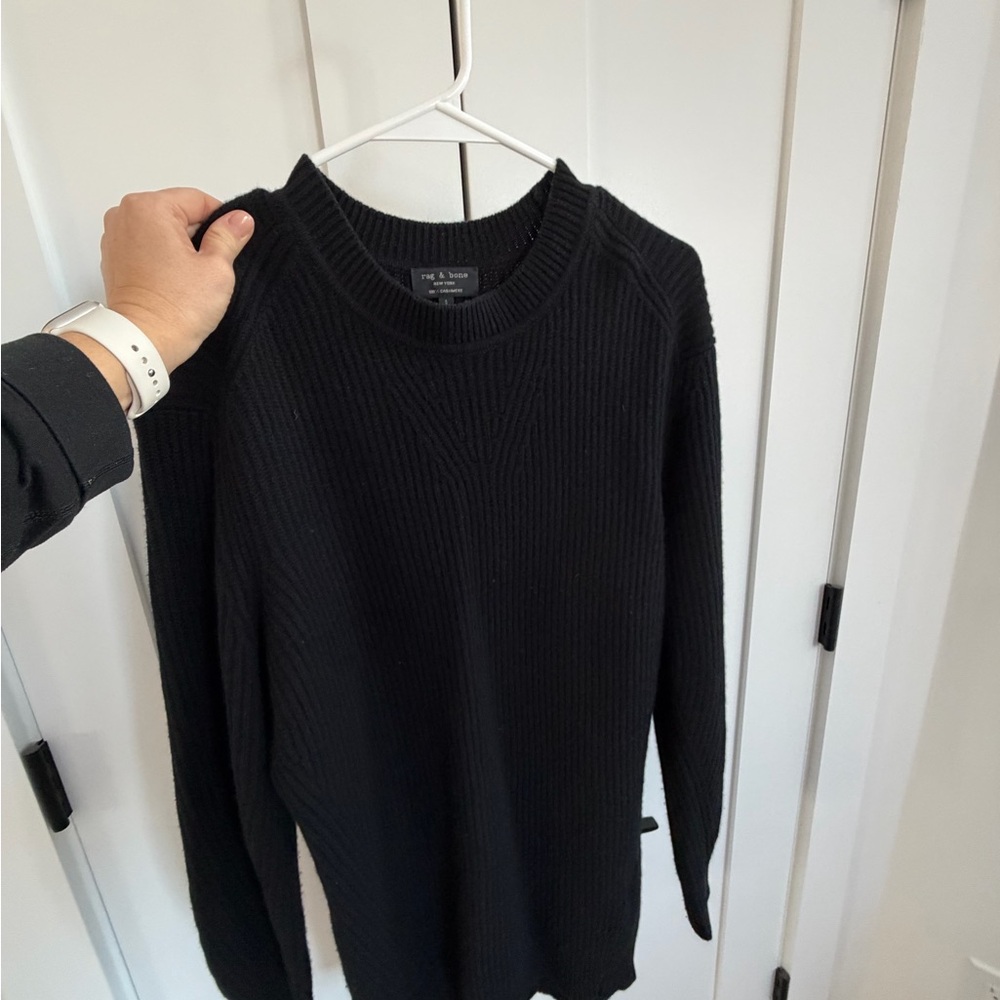 rag & bone Pierce cashmere sweater dress, black, size S - Picture 2 of 7